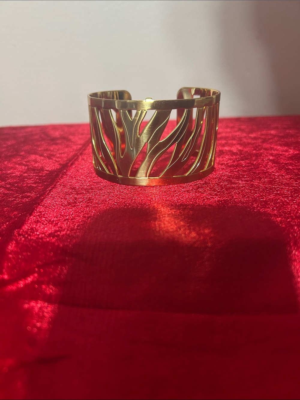 Brighton Gold-Tone Cutout Zebra Cuff Bracelet